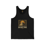 Pyramid Sunrise Tank Top — Retro Desert Vibes "Good Morning Punks" Graphic Tank