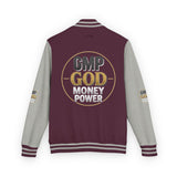 Letterman Jacket — GMP GOD Money Power Red & White Varsity Jacket