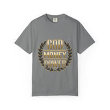 God Money Power T-Shirt — Bold Gold Laurel Graphic Tee