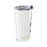 20oz Inspirational Money Tumbler — 'Money. Pray. Crown.' Motivational Travel Cup