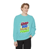 GMP God Money Power Colorblock Sweatshirt — Inspirational Faith & Hustle Crewneck