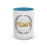 Coffee Mug — 'God Money Power' Laurel Accent Ceramic Mug (11/15oz)