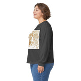 Long Sleeve Tee — Retro Roc Maroon Portrait Graphic