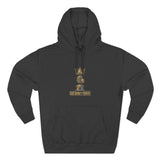 God Money Power Hoodie — Crown & Coin Vertical Graphic Fleece Hoodie