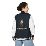 GMF Letterman Jacket — "God • Money • Power" Varsity Jacket