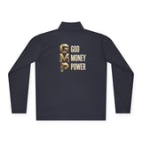 Quarter-Zip Pullover — GMP Gold Logo (God Money Power)
