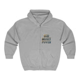 Full-Zip Hoodie — Retro Dollar Bill Jesus Graphic
