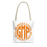 Tote — GOD MONEY POWER (GMP) Orange Logo All-Over Print