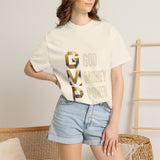 T-Shirt — GVMP Gold Graphic: "God Money Power" Statement Tee