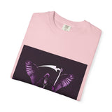 Angel Of Death- T-Shirt — Gothic Angel Wings Graphic Tee (Purple Reaper Design)