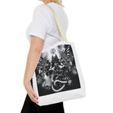 Angel Of Death Gothic Angel & Serpent Art Tote Bag – Dark Mystic Graphic Carryall
