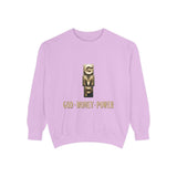 God • Money • Power Sweatshirt — GMP Gold Block Graphic Crewneck