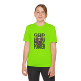 Youth Graphic Tee — "God Money Power" Skull Design