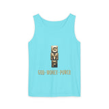 GMP Tank Top — God • Money • Power Gold Block Graphic