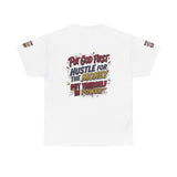 Inspirational Graphic Tee — "Put God First, Hustle for the Money, Put Yourself in Power"