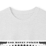 God Money Power Graphic Long Sleeve Tee