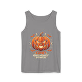 Halloween Pumpkin Tank Top — “God Money Power”