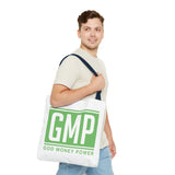 GMP 'God Money Power' Tote Bag - Bold Green Logo Canvas Tote