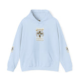 Money Power Hoodie — Gold Coin Stack Graphic Hooded Sweatshirt