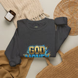 God Money Power Crewneck Sweatshirt — Bold Faith & Hustle Graphic Pullover