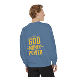 GMP "God Money Power" Sweatshirt — Gold Foil Graphic Crewneck