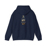 God Money Power- King Crown Hoodie — Vintage Lion & Regal Emblem Graphic