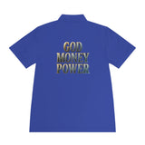 God Money Power Polo — Men's Religious Statement Sport Shirt
