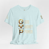 GVP 'God Money Power' Graphic Tee – Gold Lettering Christian Streetwear
