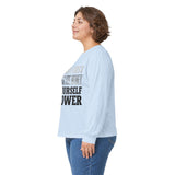 Long Sleeve Tee — "Put God First, Hustle for the Money, Put Yourself in Power" Inspirational Faith & Hustle Top