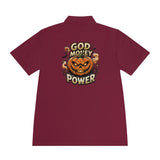 God Money Power- Pumpkin Halloween- Polo Shirt