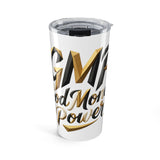 20oz Insulated Tumbler — "Good Morning Power" Gold Script Travel Mug