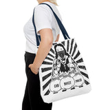 Iconic Madonna Tote Bag — 'God Money Power' Graphic All-Over Print