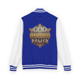 Letterman Jacket — 'God Money Power' Retro Crest Varsity Jacket