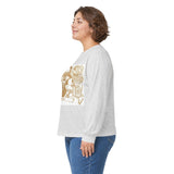 Long Sleeve Tee — Retro Roc Maroon Portrait Graphic