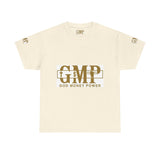 GMP "God Money Power" Graphic Tee – White Gold Logo