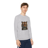 Youth Long Sleeve Tee — Tiger Face 'God • Money • Power' Graphic