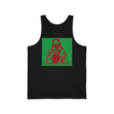 Religious Street Art Tank — Red & Green Madonna Graphic Tank Top