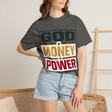 God Money Power Graphic T-Shirt — Bold Statement Tee