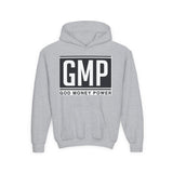 GMP Youth Hoodie — 'God Money Power' Bold Logo Pullover