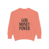 Sweatshirt — GOD MONEY POWER Bold Graphic Crewneck