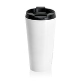 Stainless Steel Travel Mug — "God, Money, Power" Bold Text Insulated Tumbler
