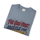 Inspirational Graphic T-Shirt — "Put God First, Hustle for the Money, Put Yourself in Power"