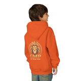 Youth Lion Crest Hoodie — GMP Gold Emblem Kids Pullover