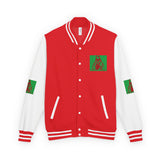 Letterman Jacket — Retro 'God Money Power' Graphic Varsity Jacket