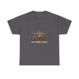 GMP "God Manly Power" Graphic Tee — Bold Logo Cotton Shirt