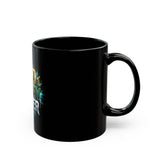 God Money Power Coffee Mug — Inspirational Black Ceramic Mug