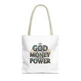 God Money Power Tote Bag — Inspirational Faith & Prosperity Canvas Tote