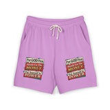 Fleece Sweat Shorts — "Put GOD First, Hustle for the MONEY" Graphic