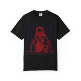 T-Shirt — Red Blindfolded Nun Graphic Tee (I Gave Money, Woke Up)
