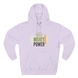 God Money Power Hoodie — Three-Panel Fleece Graphic Hoodie